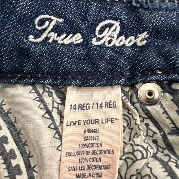 American Eagle Blue Bootcut Jeans Size 14 Denim Casual - Picture 8 of 12